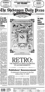 Sheboygan Press 107th Anniversary edition